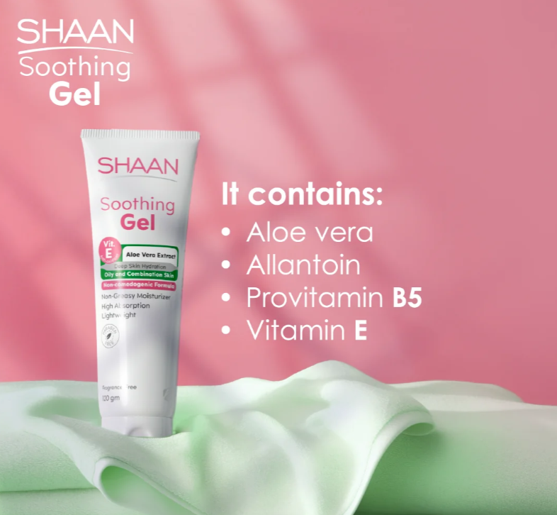 شان جل مهدئ ومرطب للبشرة – 120 جم (Shaan Soothing Gel)