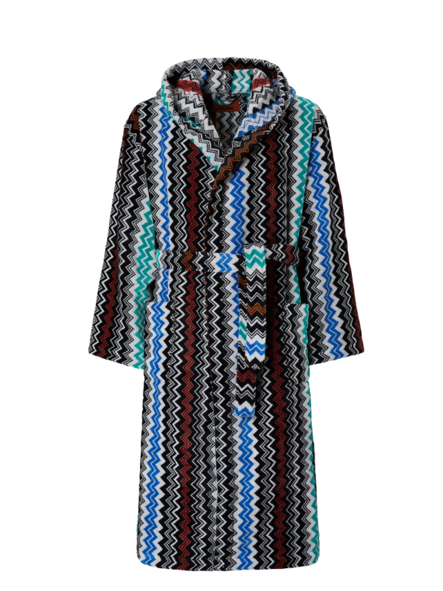 Missoni Home Chevron – روب استحمام قطني فاخر متعدد الألوان - صورة 2
